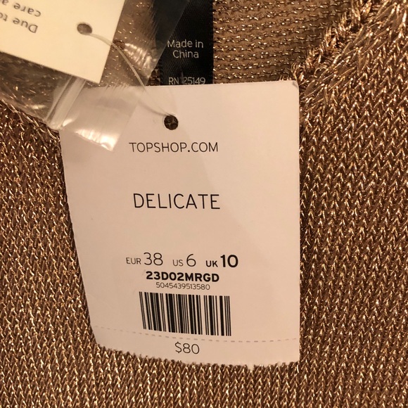 Rose Gold Metallic Slip Dress - Picture 5 of 8